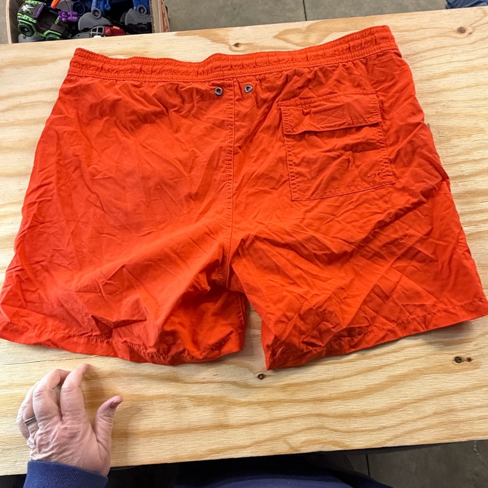 Polo Ralph Lauren Orange Swim Trunks Mesh Lined Pony Logo - Picture 6 of 6